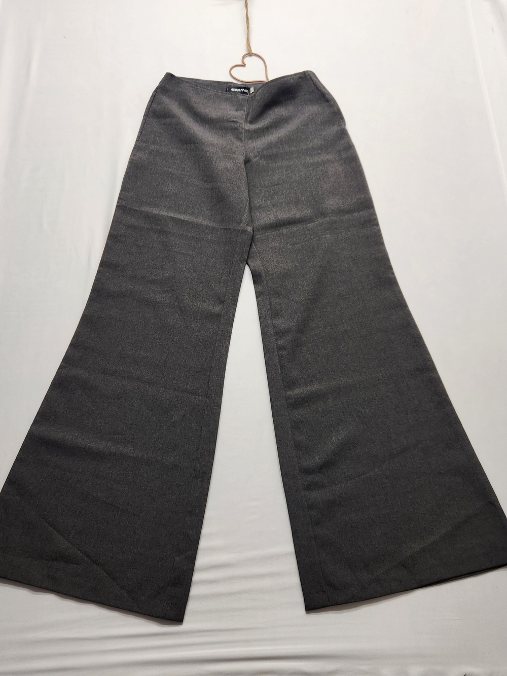 ⭐️NWT ONLY Italy Bang Style Wide Leg Trouser Pants Grey Office Size 36 / US 4/6